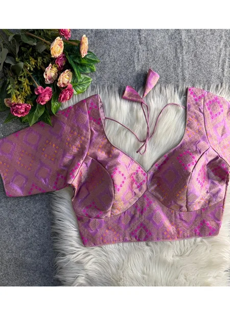Tew Heavy Mina Multi Jari Banarasi Fabric Blouse Exporters In India